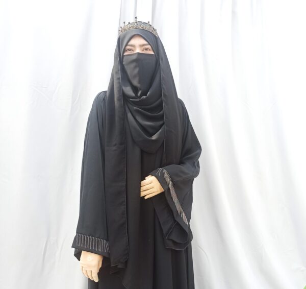 Nida Fancy Sleeves Abaya-Code: 1002
